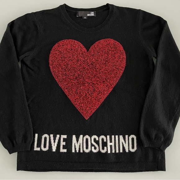 Love Moschino Black Crewneck Sweater - Picture 1 of 5